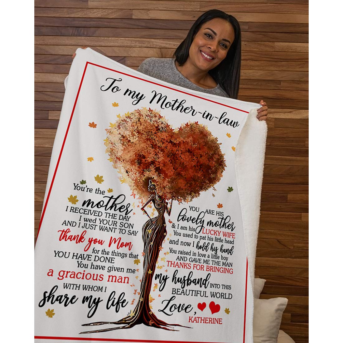 Personalized Mom Blanket - Custom Mother's Day Gift from Daughter & Son with Kids' Names - 'To My Mom We Love You' Sherpa Throw - 60