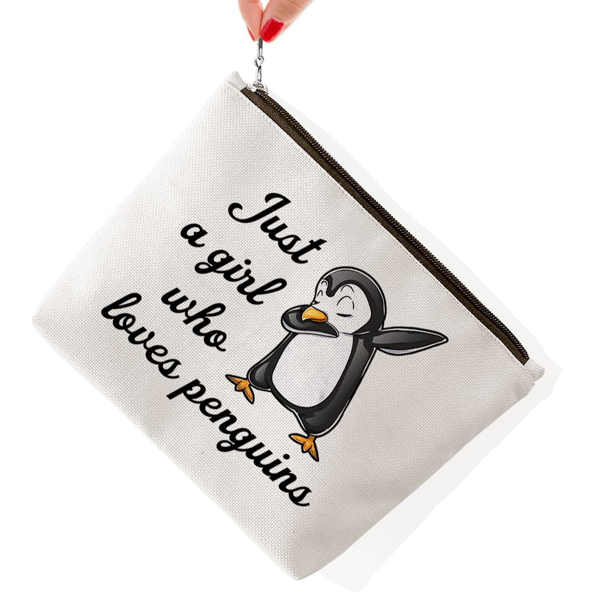 BiuNiuring Cute Penguin Makeup Bag for Women - Waterproof Cosmetic Pouch with Penguin Design - Perfect Gift for Penguin Lovers & Makeup Enthusiasts - Ideal for Travel, Gym, and Daily Cosmetics Storage