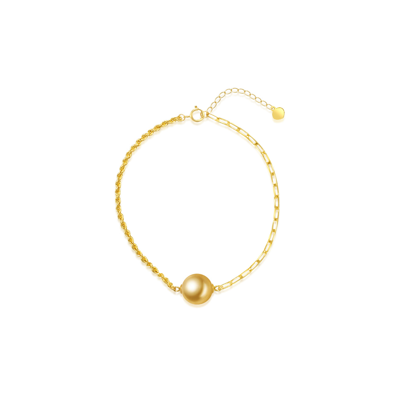 18K Solid Gold Golden South Sea Pearl Bracelet for Women - Luxury Pearl Jewelry Gift for Anniversary, Wedding & Special Occasions | KB00021
