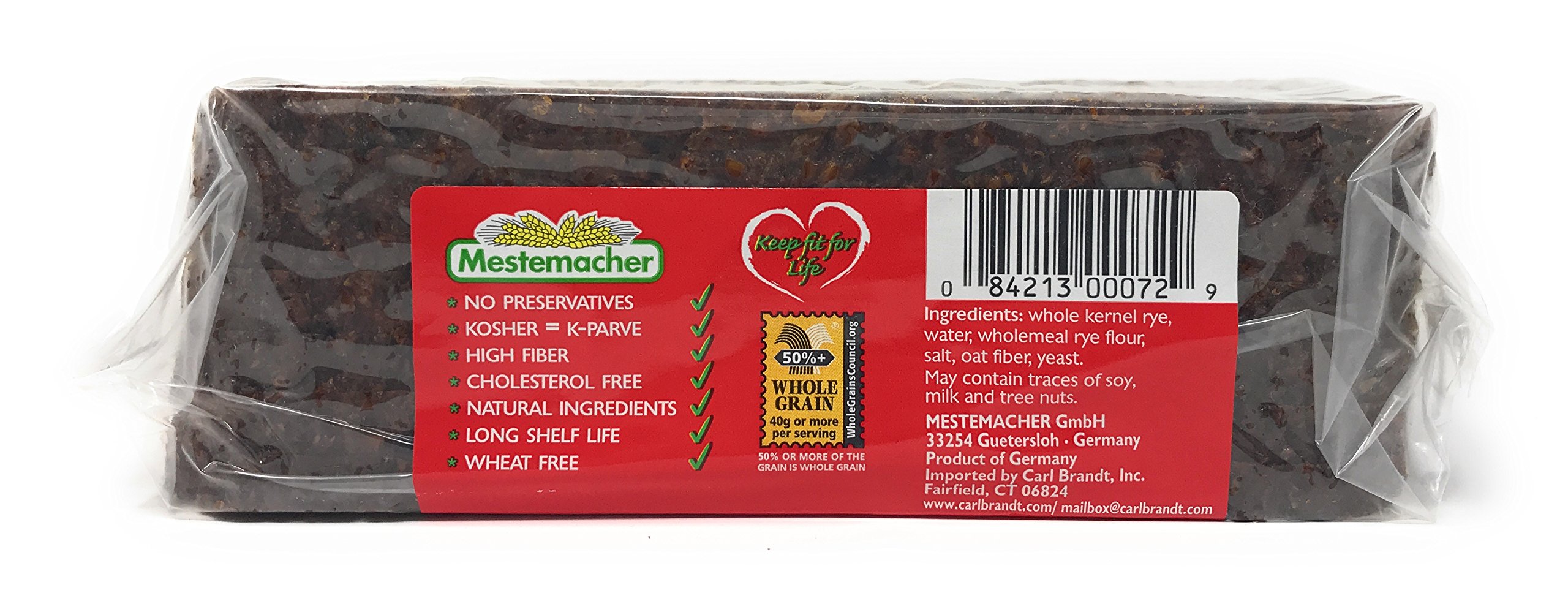 Mestemacher High Fiber Bread Variety Pack - 3 Flavors (Fitness, Rye & Sunflower Seed) - 17.6oz Each - Healthy Whole Grain German Bread for Breakfast, Sandwiches & Low Carb Diet