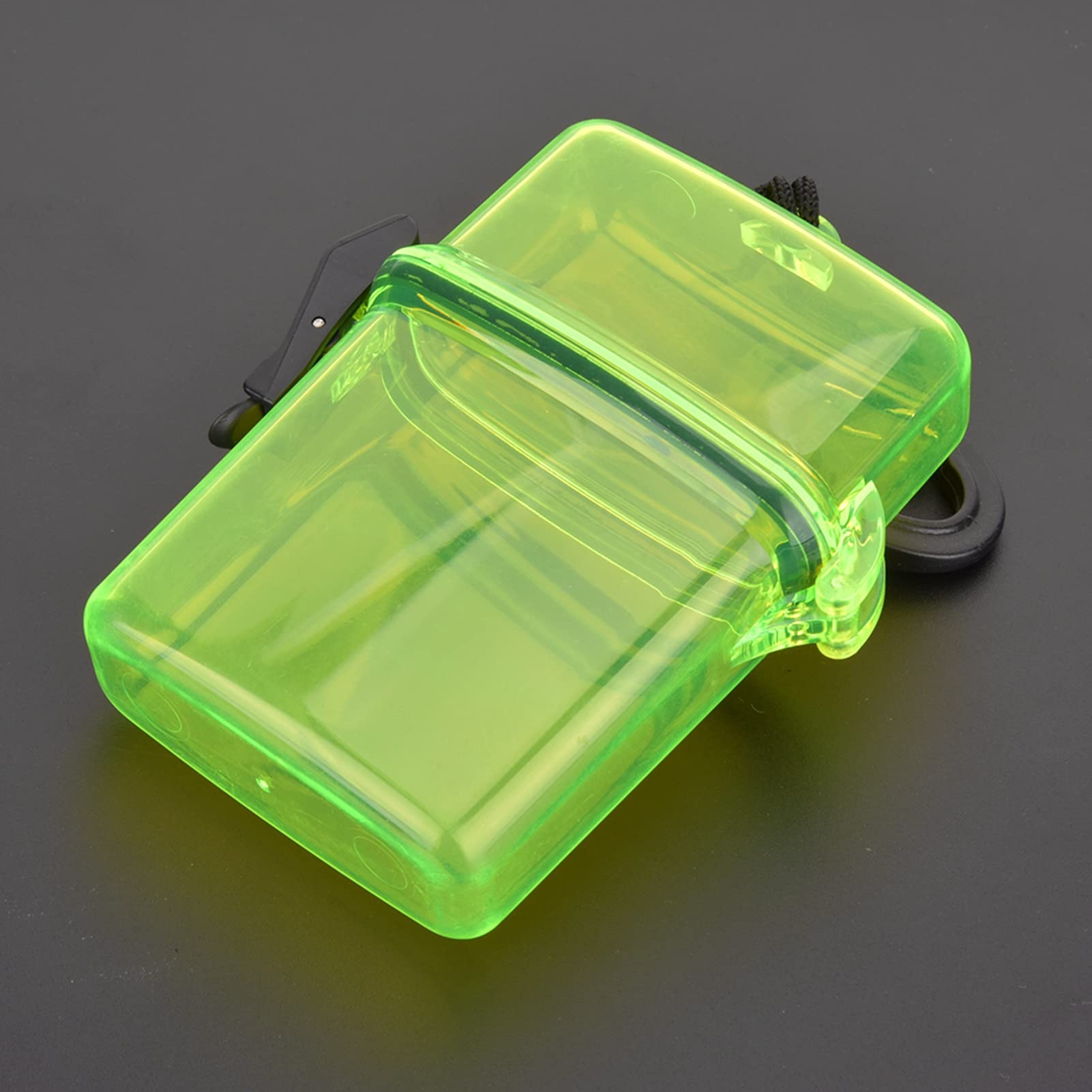 **Keenso Waterproof Diving Dry Box – Transparent Plastic Seal Container with Rope Hook (3 Colors) – Ideal for Scuba Diving, Snorkeling, Beach Trips & Outdoor Adventures**