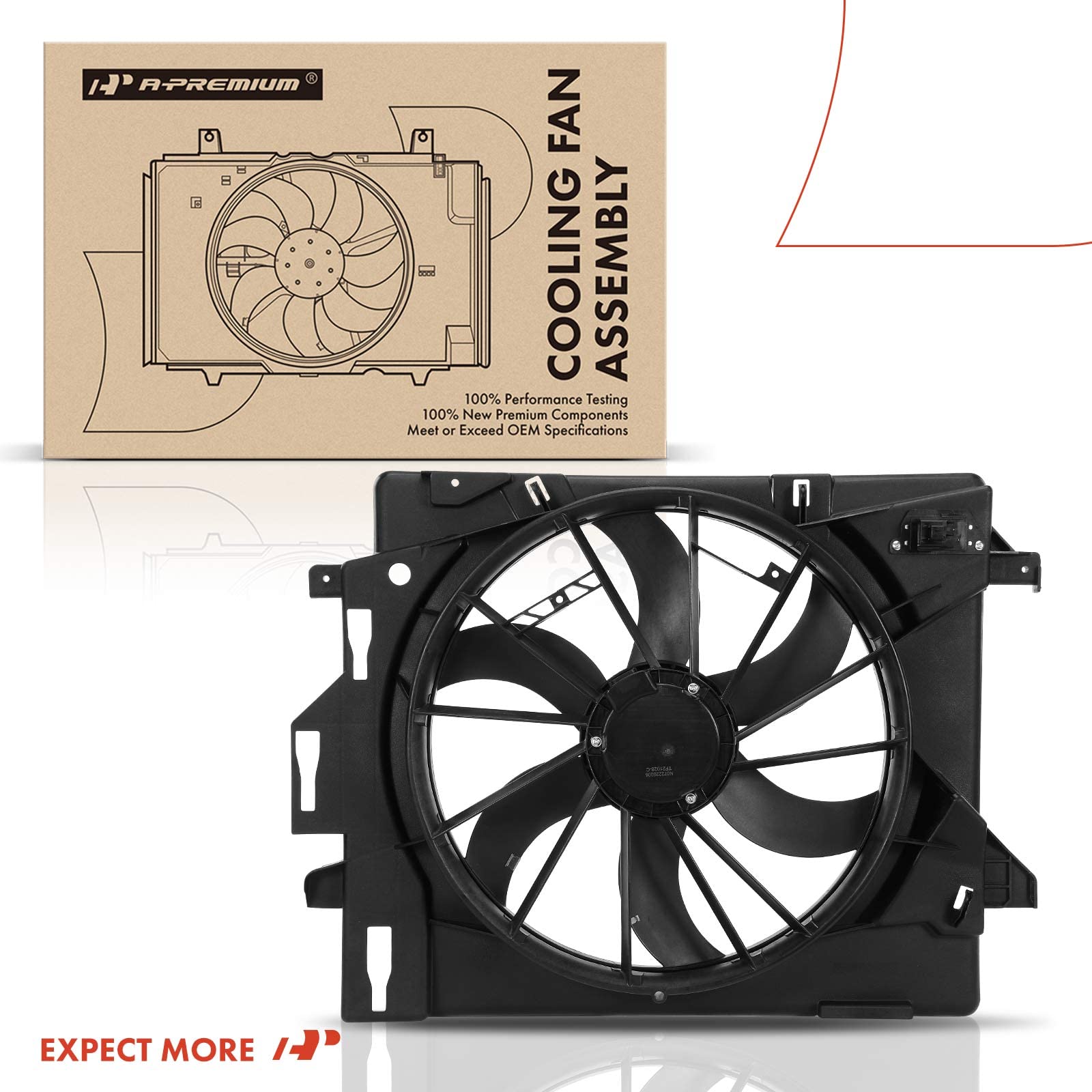 Premium Engine Radiator Cooling Fan Assembly for Dodge Chrysler Volkswagen Ram - Fits Grand Caravan 2008-2020, Town & Country 2008-2016, Routan 2009-2014, C/V 2012-2015 | High-Performance Cooling Solution for Hot Weather & Heavy-Duty Driving