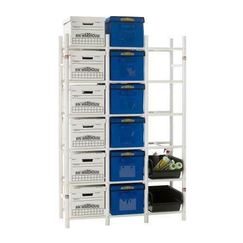 Bin Warehouse Storage Systems DFAE2MBFBW0618 - Heavy Duty Plastic Stackable Storage Bins for Home, Office & Garage Organization | Perfect for Closet, Pantry & Workshop Storage Solutions