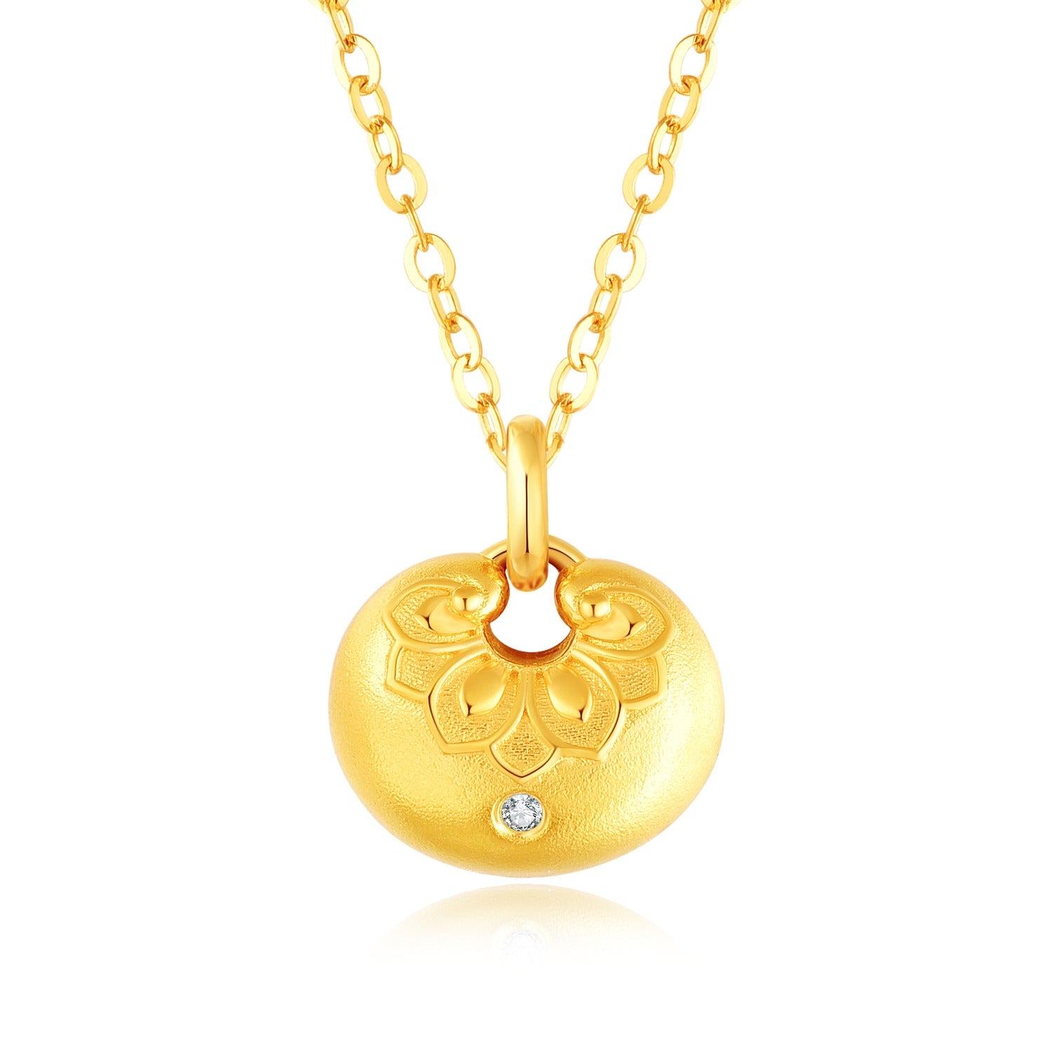 24K Gold Diamond Money Bag Necklace for Women - Elegant Pendant Jewelry Gift for Birthday, Anniversary & Special Occasions