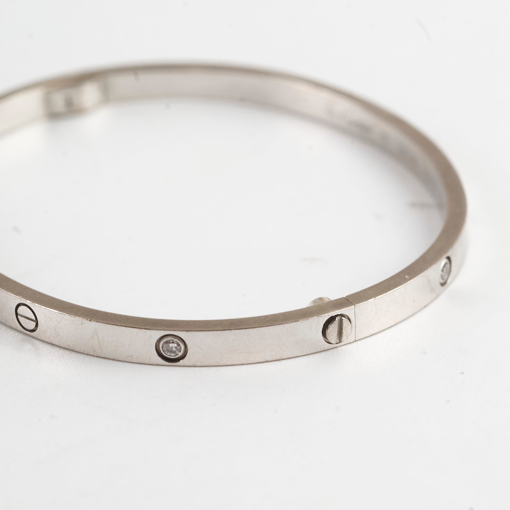 Cartier Love Bracelet 6 Diamond White Gold Small Model - Elegant Jewelry Gift for Women, Anniversary & Special Occasions