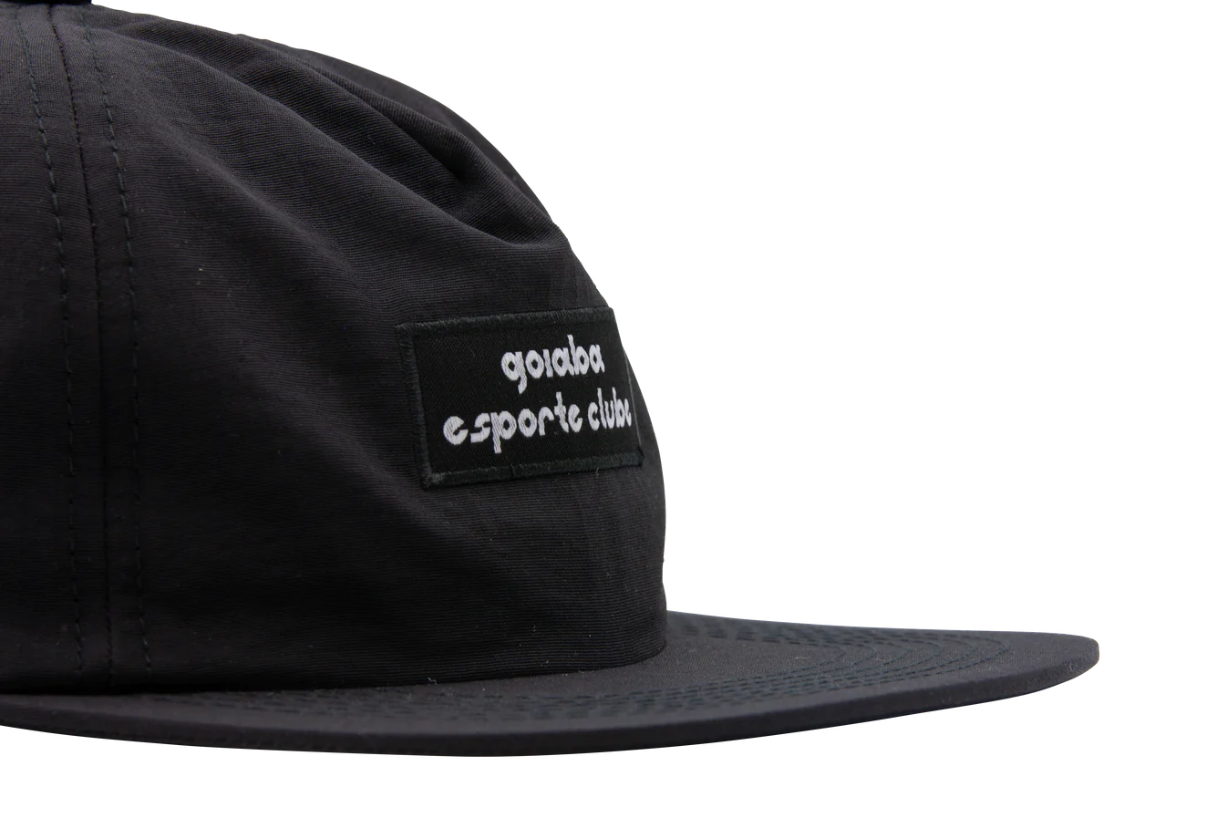 Goiaba E.C. Pinched Front Nylon Baseball Cap - Adjustable Black Unisex Hat for Outdoor Sports, Running & Casual Wear
