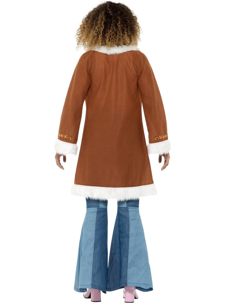 Vintage 60s Retro Afghan Women's Coat - Boho Hippie Style Long Jacket for Women - Perfect for Festivals, Parties & Cold Weather Fashion