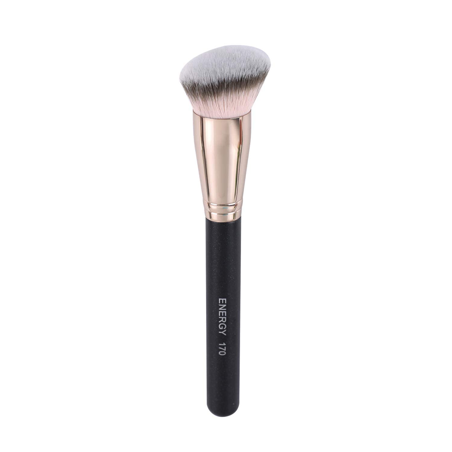 ENERGY Large Angled Flat Top Foundation Brush for Liquid Makeup - Professional Makeup Brush Set with Ergonomic Handle (Ideal for Foundation, Concealer & Cream Blush Application) - Perfect Gift for Women & Makeup Lovers