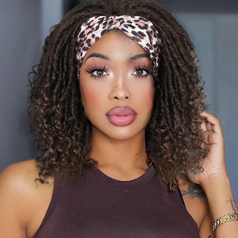 Short Dreadlock Wig for Black Women - Hand Braided Synthetic Goddess Twist Wig | Natural Looking Braided Curly Wigs for Daily Wear & Cosplay | Perfect for Parties, Halloween & Protective Hairstyles (4/30)