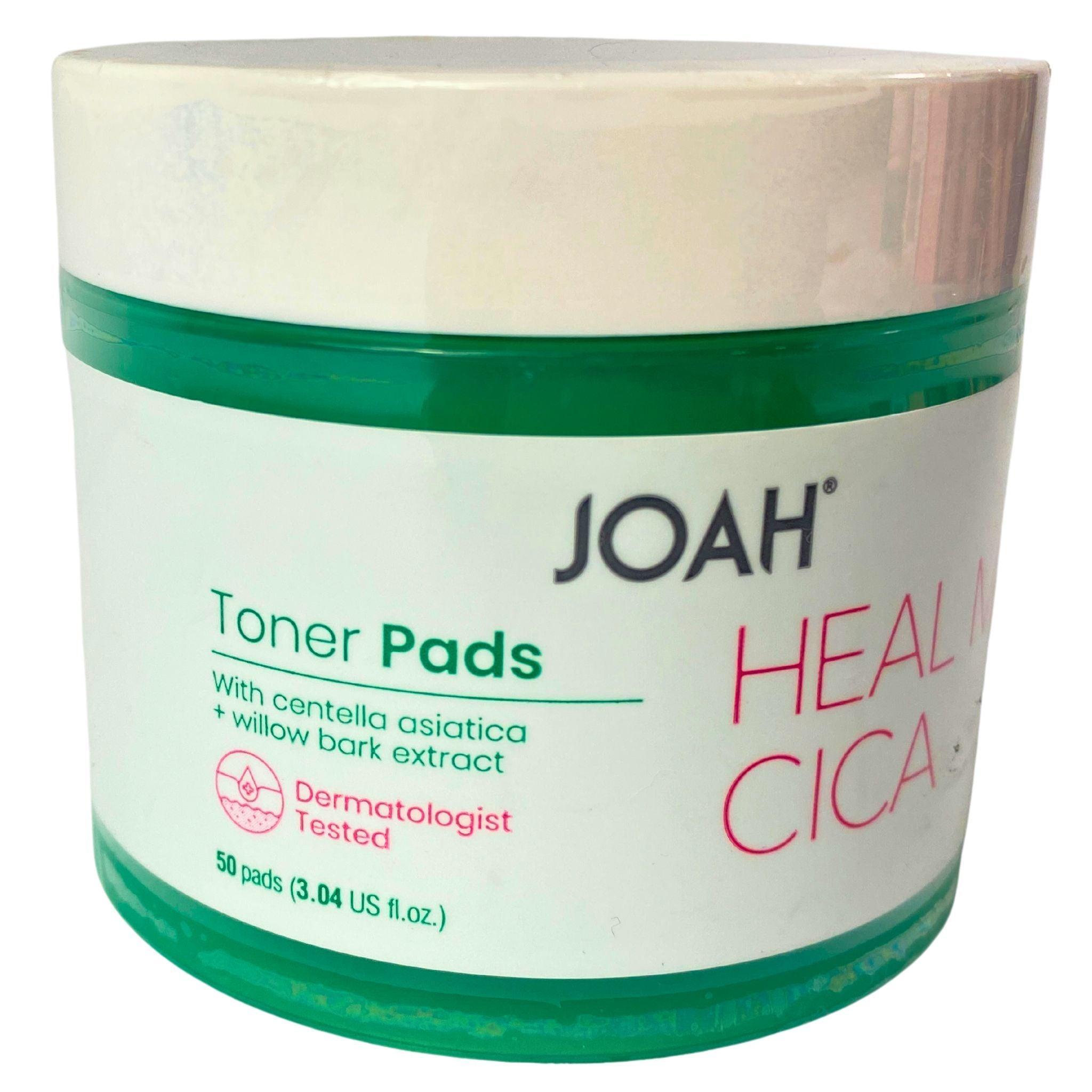 JOAH Heal Me Cica Toner Pads with Centella Asiatica & Willow Bark Extract - Soothing Facial Treatment for Acne & Sensitive Skin - Dermatologist Tested - 3.04OZ (35 Pads) - Perfect for Daily Skincare Routine & Post-Workout Refresh