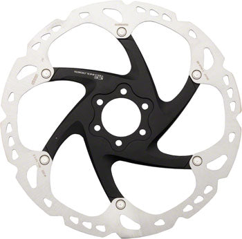 Shimano Deore XT SM RT86 L 203mm 6-Bolt Disc Brake Rotor - Silver/Black - High-Performance Braking for Mountain Bikes & E-Bikes