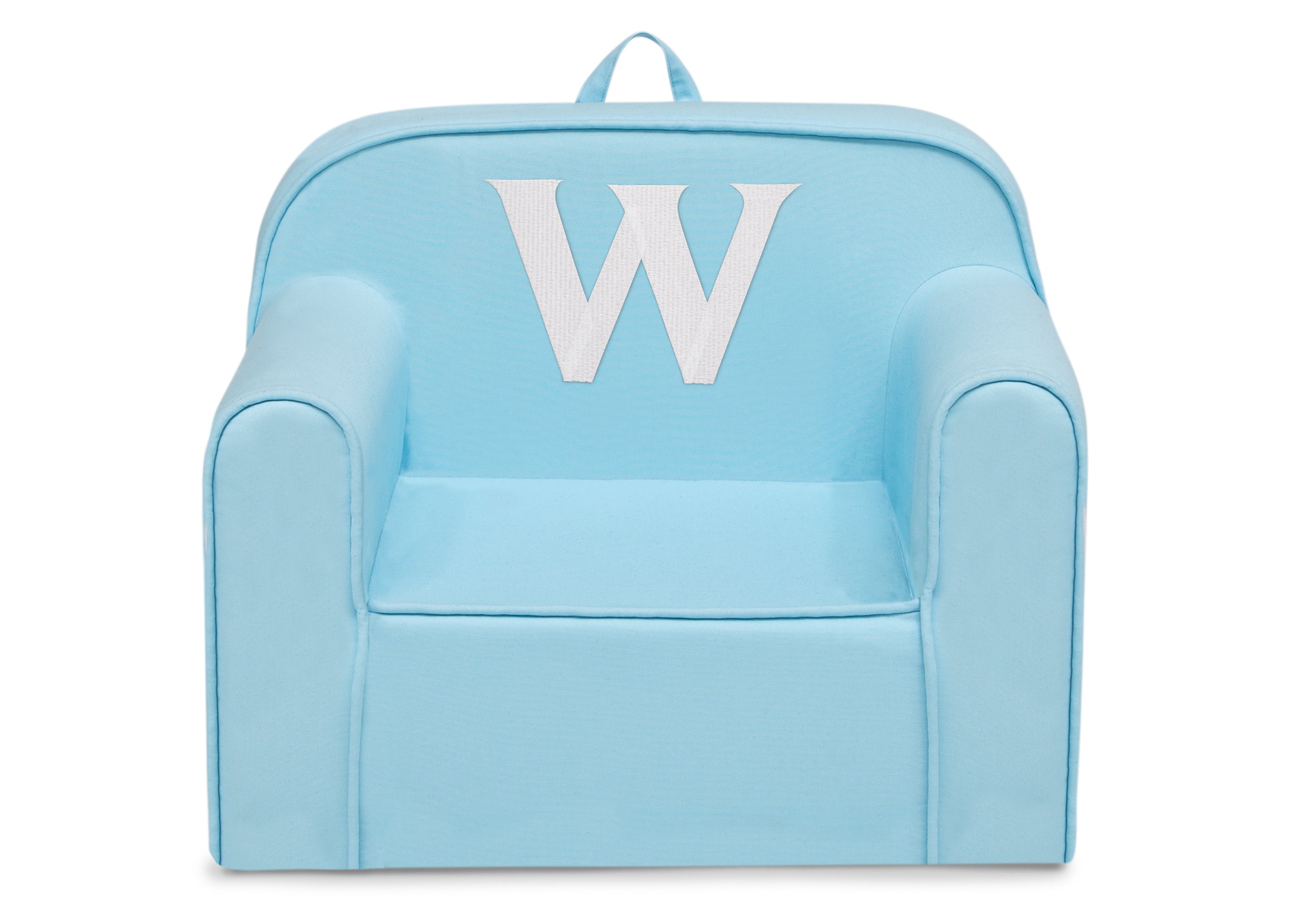 Personalized Monogram Light Blue Cozee Chair - Custom Plush Recliner for Living Room, Nursery & Office - Cozy Reading & Relaxation Seat