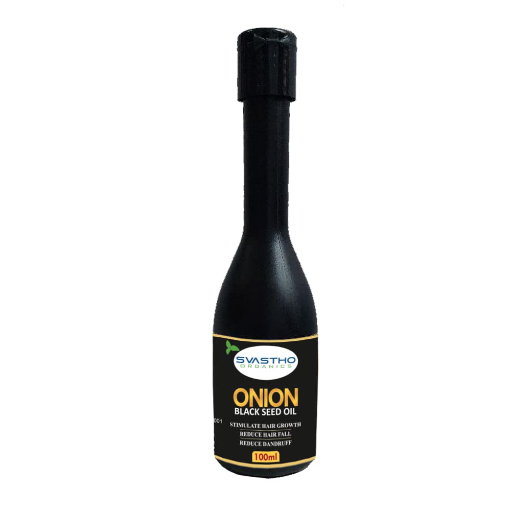 Organic Onion Hair Oil for Hair Growth & Thickness - 100ml Natural Treatment for Dry, Damaged Hair - Use for Scalp Massage, Frizz Control & Shine Enhancement