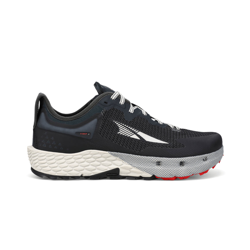 Men's Altra Timp 4 Trail Running Shoes - Black, Size 9 D Medium - Lightweight & Cushioned for Hiking & Outdoor Adventures