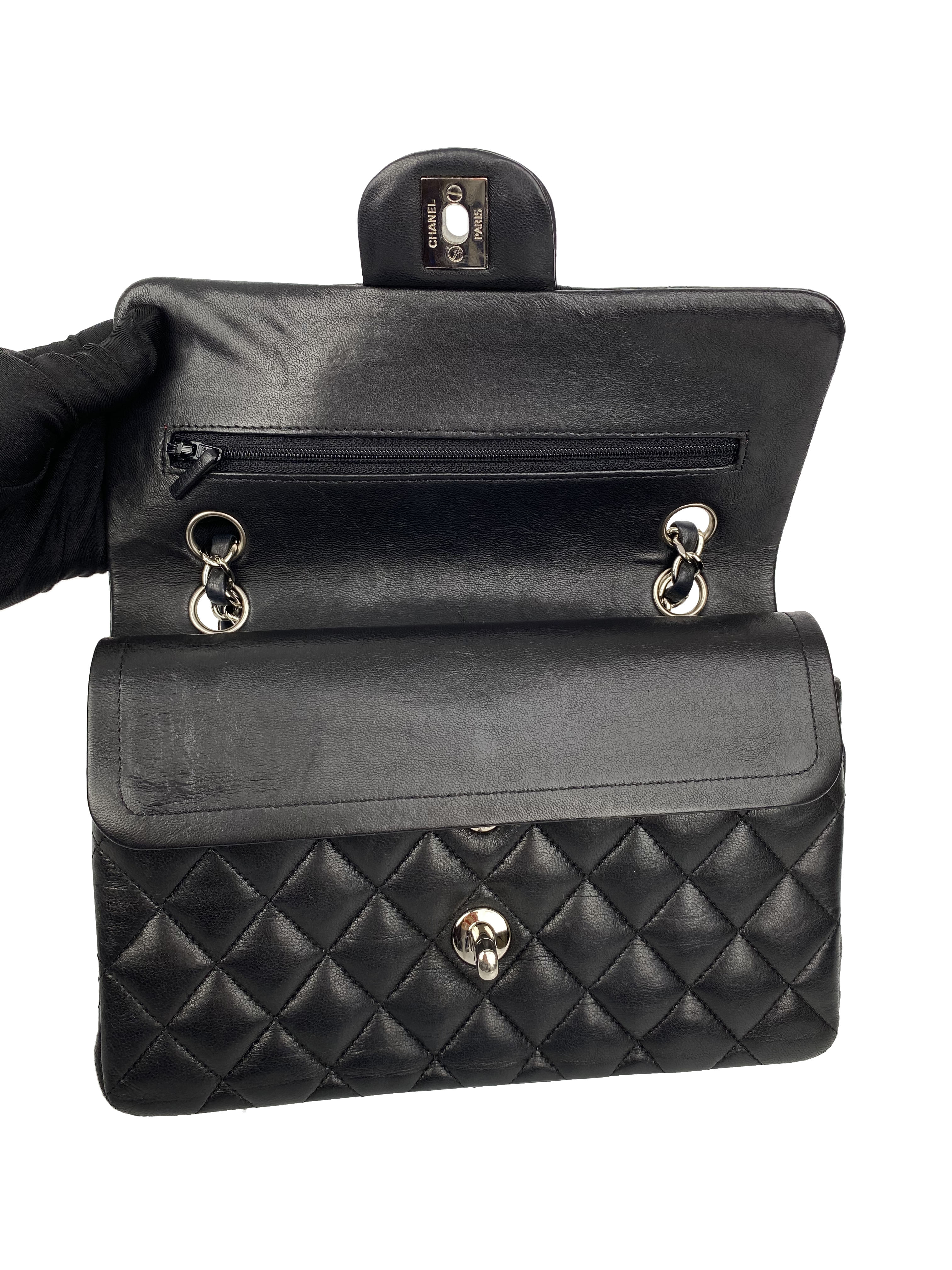 Chanel Small Black Lambskin Classic Flap Bag - Luxury Designer Handbag for Women | Perfect for Evening Events, Date Nights & Special Occasions