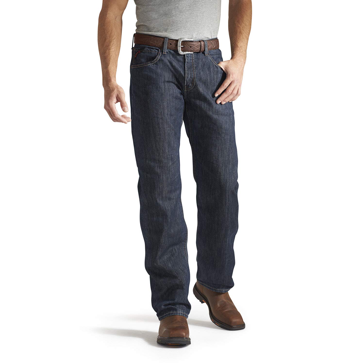Ariat Men's FR M3 Loose Fit Stackable Straight Leg Jeans - Comfortable Workwear for Construction, Farming & Outdoor Activities