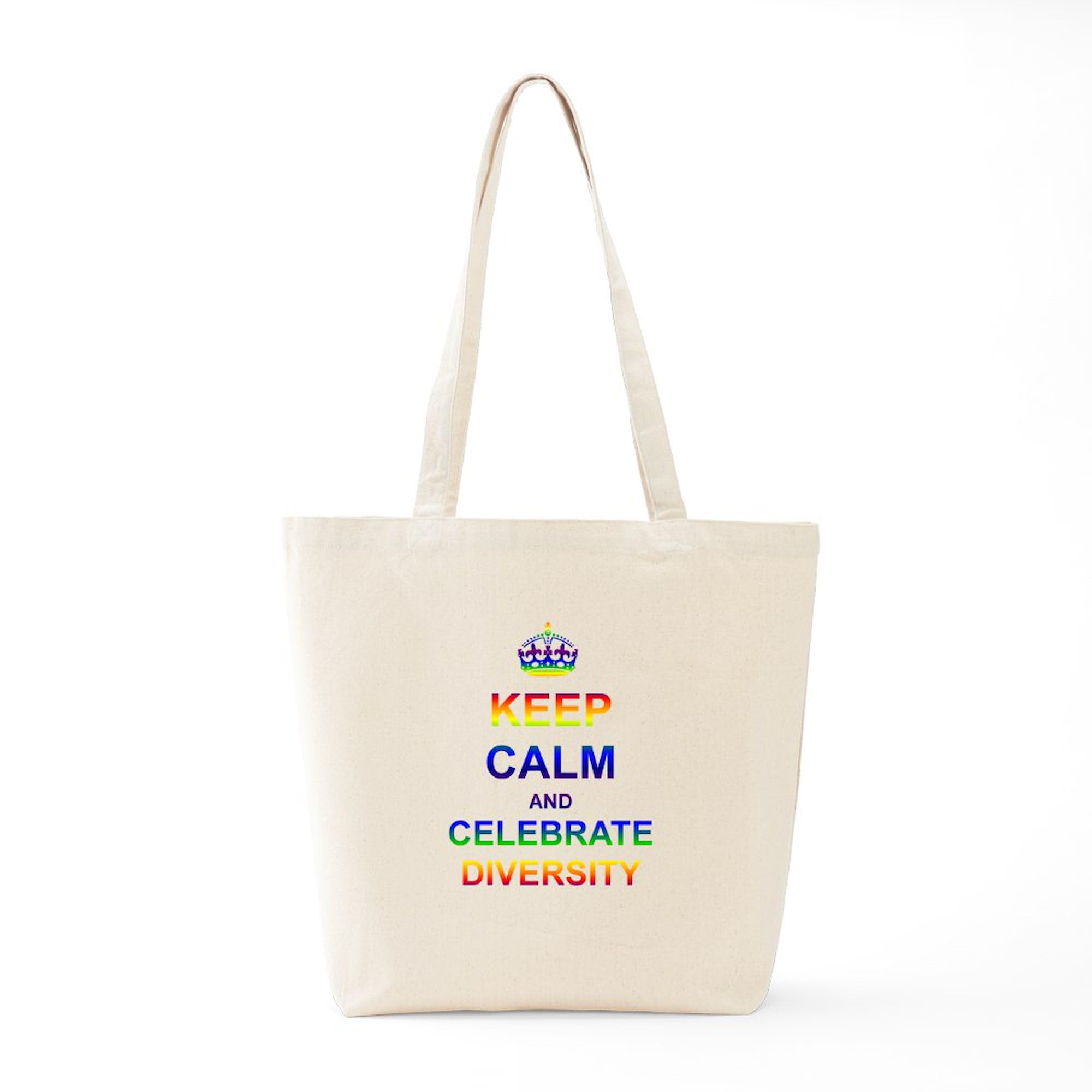 Keep Calm And Celebrate Diver Tote Bag - Natural Canvas Reusable Shopping Bag for Beach, Grocery & Everyday Use