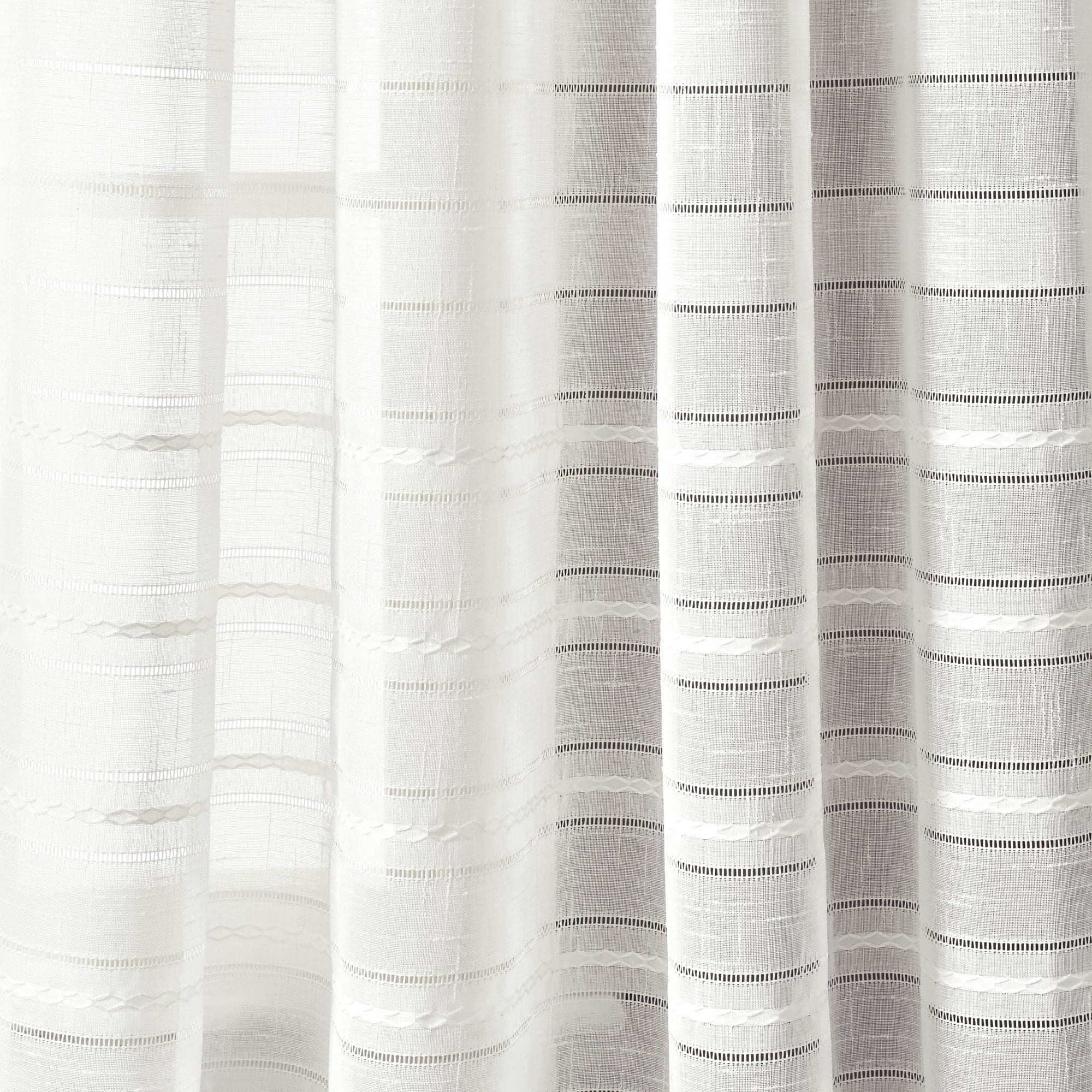 Sheer Window Curtain Panel Set with Grommet Top - Light Filtering Privacy Drapes for Living Room, Bedroom & Office - Bridie Collection