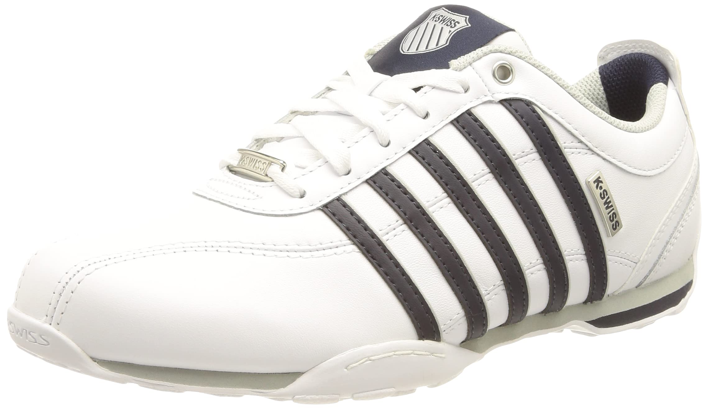 K-Swiss Men's Classic White Low-Top Sneakers Size 14 - Comfortable Casual Shoes for Walking, Gym & Everyday Wear