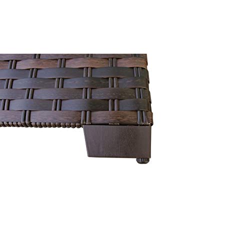 TK Classics Kathy Ireland River Brook 2-Piece Outdoor Wicker Patio Furniture Set - Rattan Sofa & Coffee Table for Garden, Poolside or Backyard Relaxation