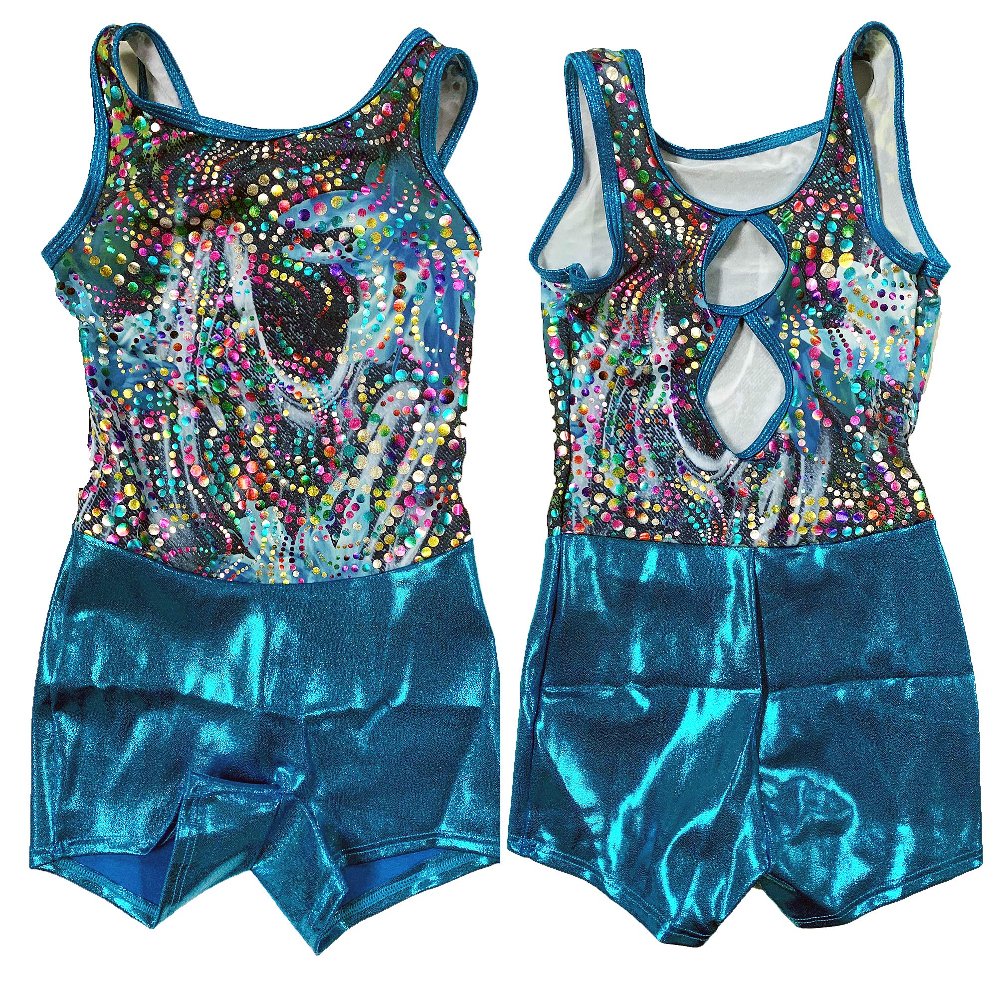 Body Wrappers Girls Biketard - Stretchy Dance & Gymnastics Leotard Style 2046 - Perfect for Ballet, Jazz, Cheerleading & Performance Costumes