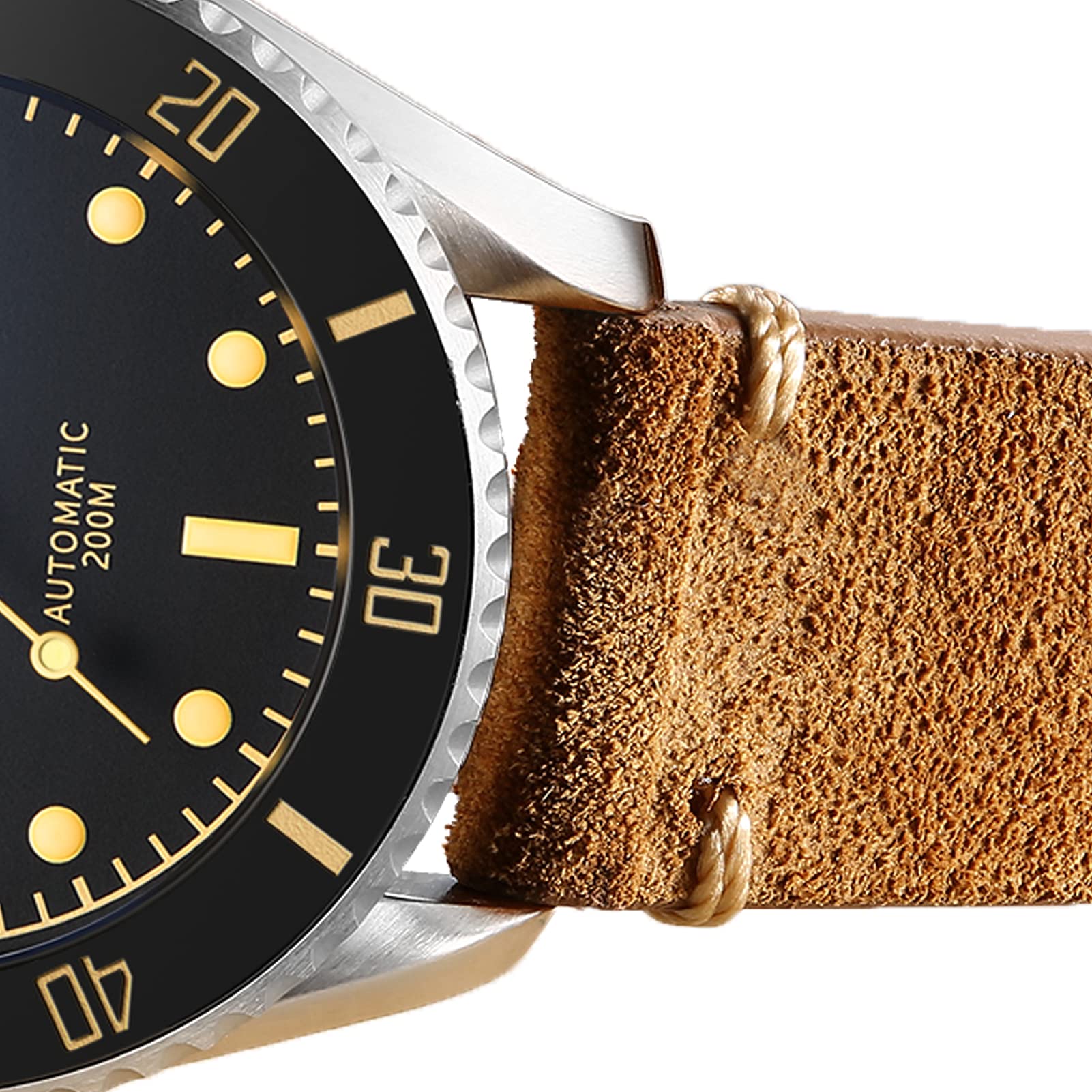 ADDIESDIVE Automatic Diving Watch for Men - 200M Water Resistant, Matte Black Dial with Luminous Markers, NH35A Movement, Scratch-Resistant Sapphire Crystal - Perfect for Scuba Diving, Snorkeling & Water Sports