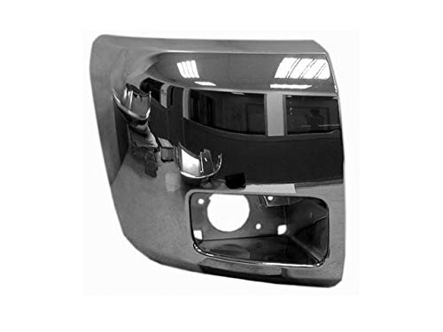 Chrome Front Right Passenger Side Bumper End Replacement for 2012-2013 Chevy Silverado 1500 - Perfect for Truck Repair & Restoration Projects