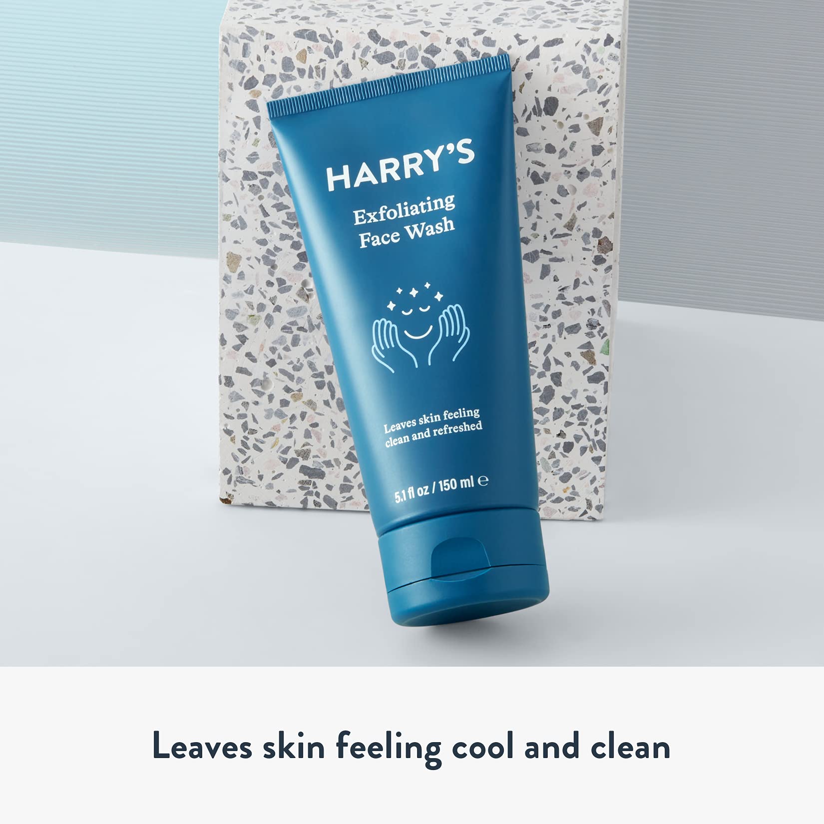 Harry's Exfoliating Face Wash for Men - Gentle Volcanic Rock Scrub Facial Cleanser, Dermatologist Tested, 5.1 Fl Oz (3 Pack) | Deep Cleansing & Exfoliating for Oily & Acne-Prone Skin | Daily Skincare Routine & Post-Shave Care