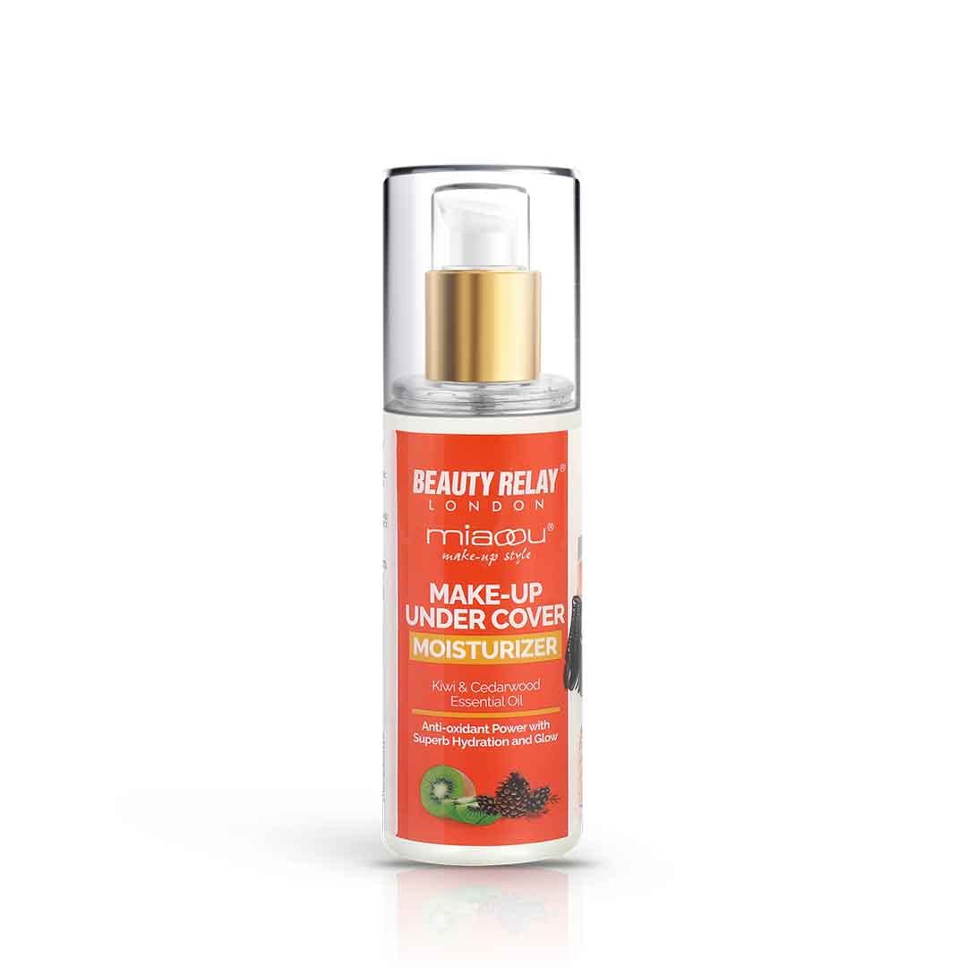 BEAUTYRELAY LONDON Miaoou Makeup Primer with Kiwi & Cedarwood - Ultra Lightweight Moisturizer, Non-Greasy, 12-Hour Hydration, Smooth Finish for Brightening Skin - 200ml - Perfect for Daily Makeup Base & Long-Lasting Hydration