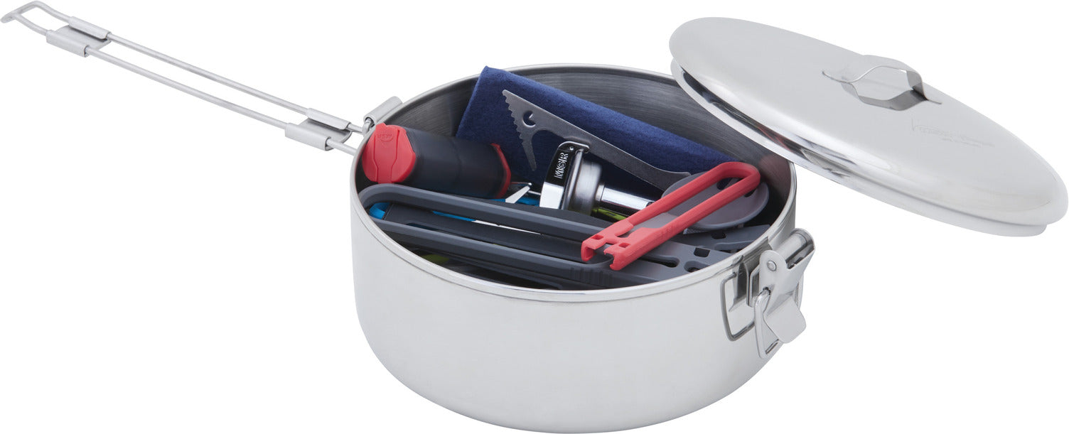 Alpine™ Stowaway Pots - Lightweight Camping Cookware Set for Backpacking, Hiking & Outdoor Adventures - Compact Nesting Design for Easy Storage & Travel
