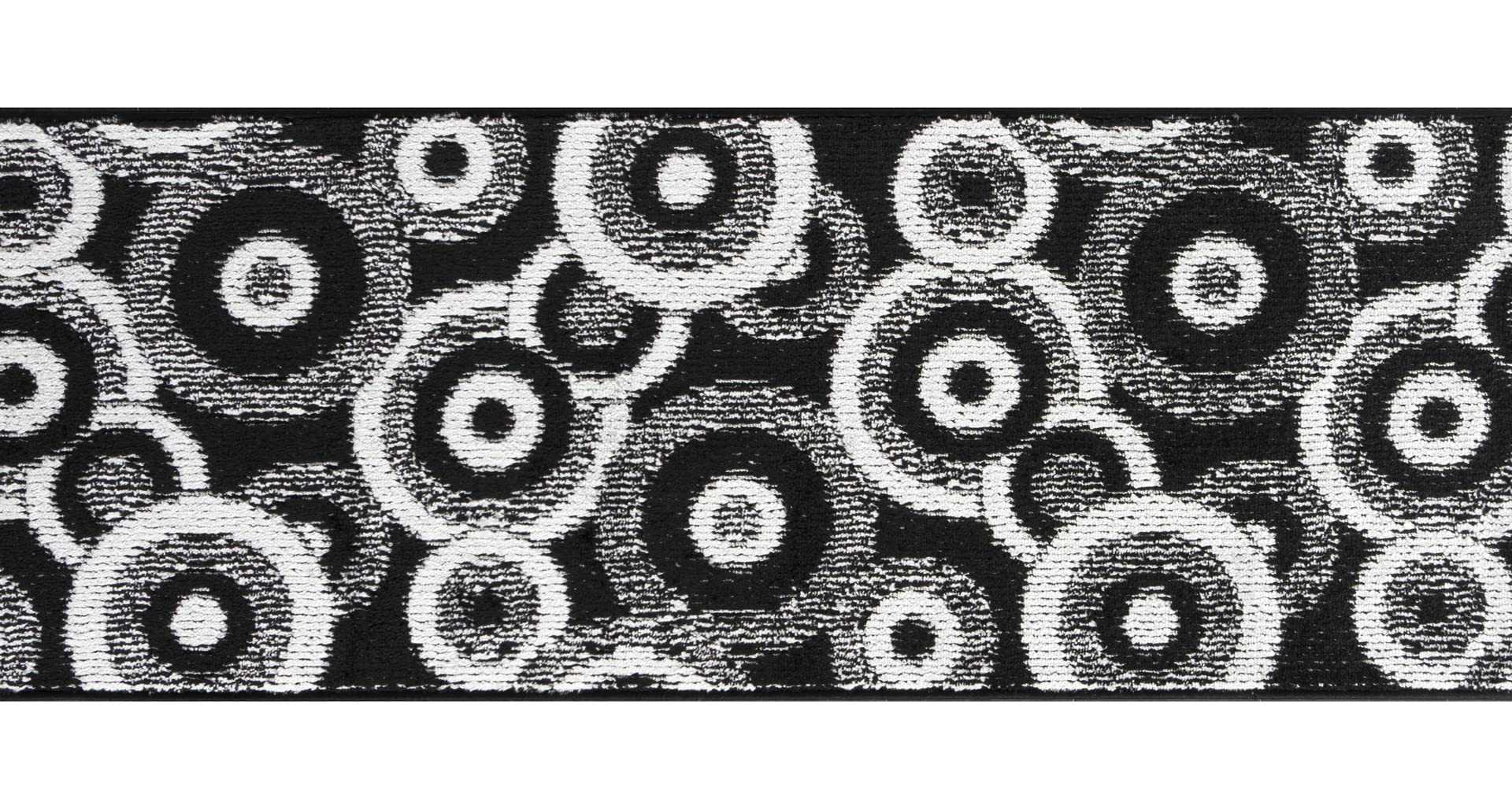 Non-Slip Rubber Backed Hallway Runner Rug - 12 ft Modern Geometric Black Carpet for Narrow Spaces | Pet-Friendly & Easy Care | Perfect for High-Traffic Areas, Entryways & Slippery Floors
