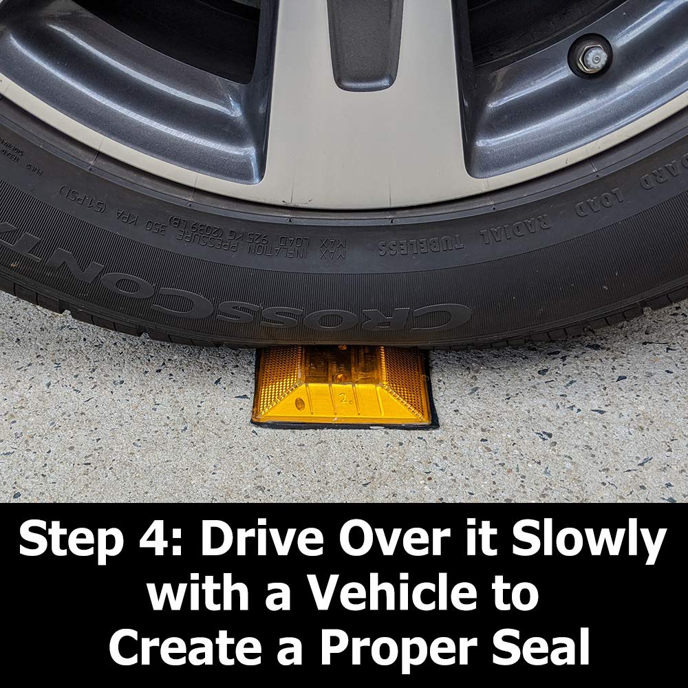 50 Pack Peel-N-Stick Yellow Reflective Road Markers - Self-Adhesive Driveway Pavement Safety Stickers for Night Visibility | Perfect for Parking Lots, Bike Lanes & Hazard Zones