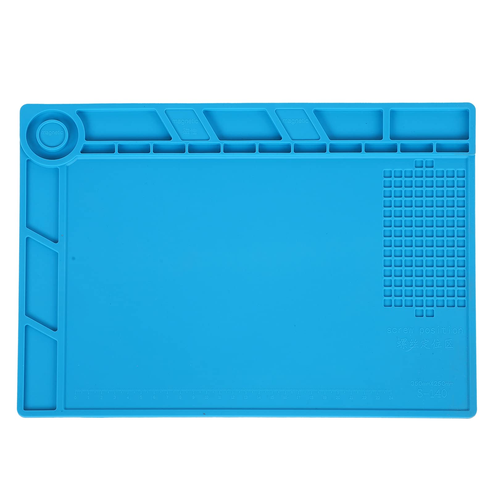 High-Temperature Insulation Silicone Mat - Heat Resistant Soldering Pad for Welding & Electronics Repair - Non-Slip Silicone Dab Mat for Workbench Protection (Size S-140) - Perfect for DIY Projects, Jewelry Making & Craft Workstations