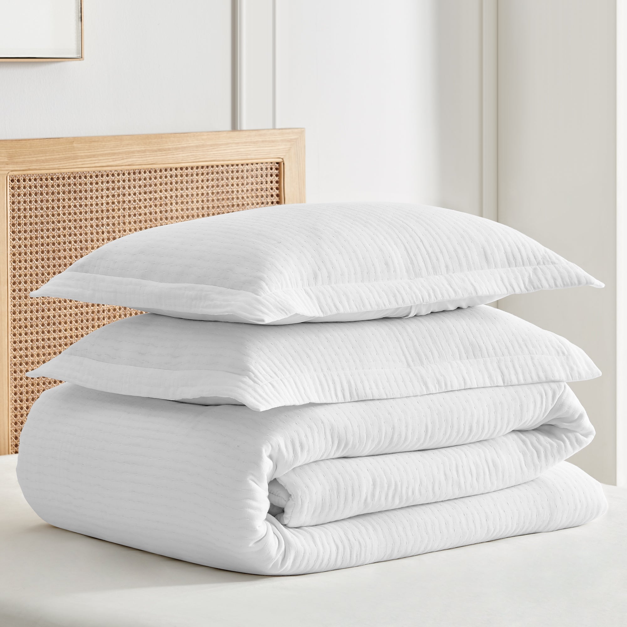 Premium Reede Muslin Duvet Cover Set - Soft Breathable 100% Cotton Bedding - Perfect for Cozy Bedrooms, Guest Rooms & Airbnb Stays