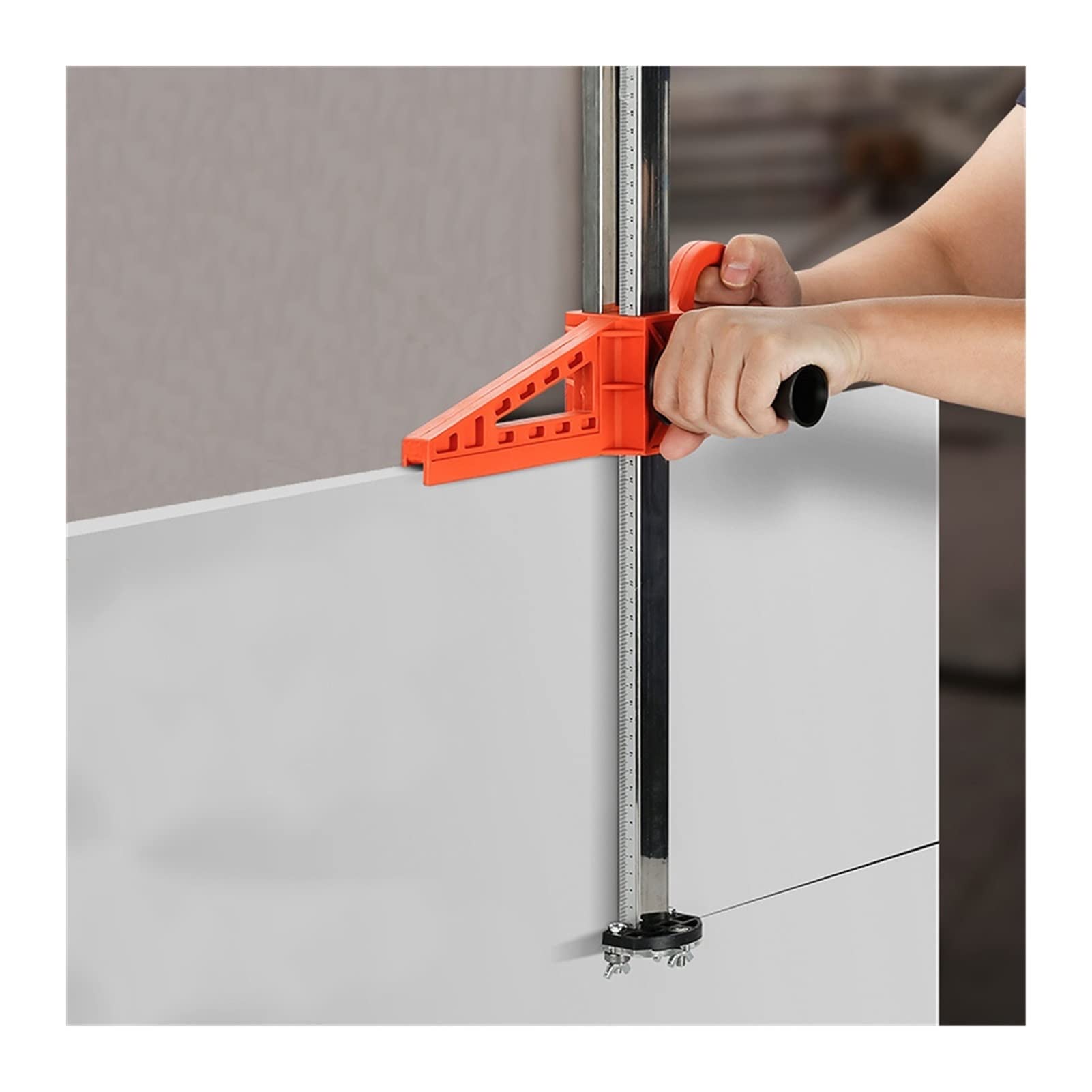 Foldable Stainless Steel Gypsum Board Cutter - Push Roller Drywall Cutting Tool for Woodworking & DIY Projects | Perfect for Home Renovation, Construction, and Crafting
