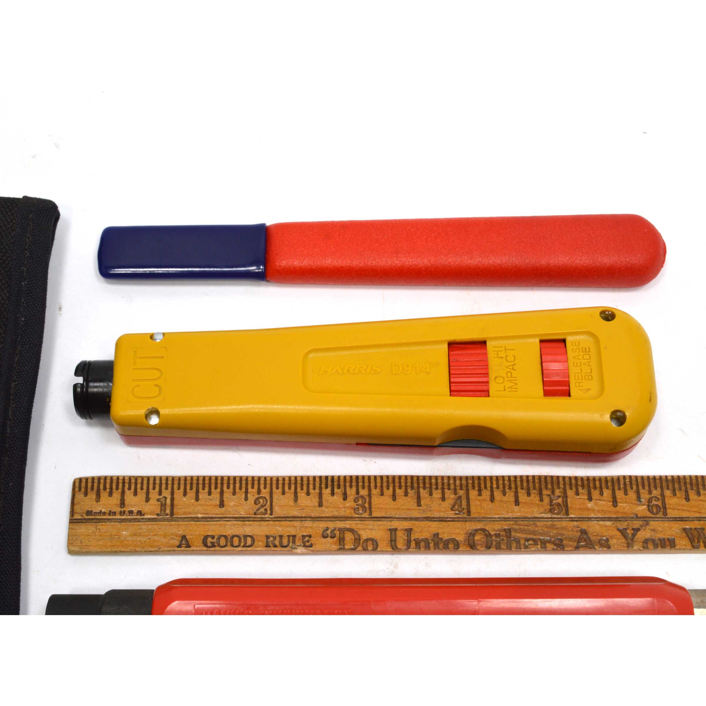 Professionally Used HARRIS FLUKE 4-Piece IMPACTING PUNCH DOWN Kit No. D914 - Ideal for Network Technicians & Telecom Professionals | Perfect for Cat5/Cat6 Cable Installation & Network Maintenance