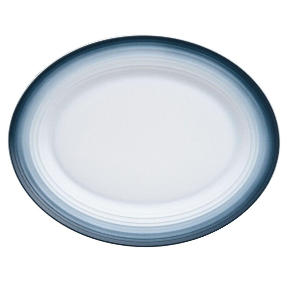 Swirl Ombre Blue Oval Platter - Elegant Serving Dish for Parties, Weddings & Home Decor | Perfect for Appetizers, Desserts & Centerpieces