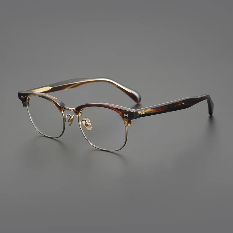 Stylish Black Unisex Full Rim Big Square Titanium Acetate Eyeglasses Frame 91109 - Perfect for Work, Reading & Fashion Accessories