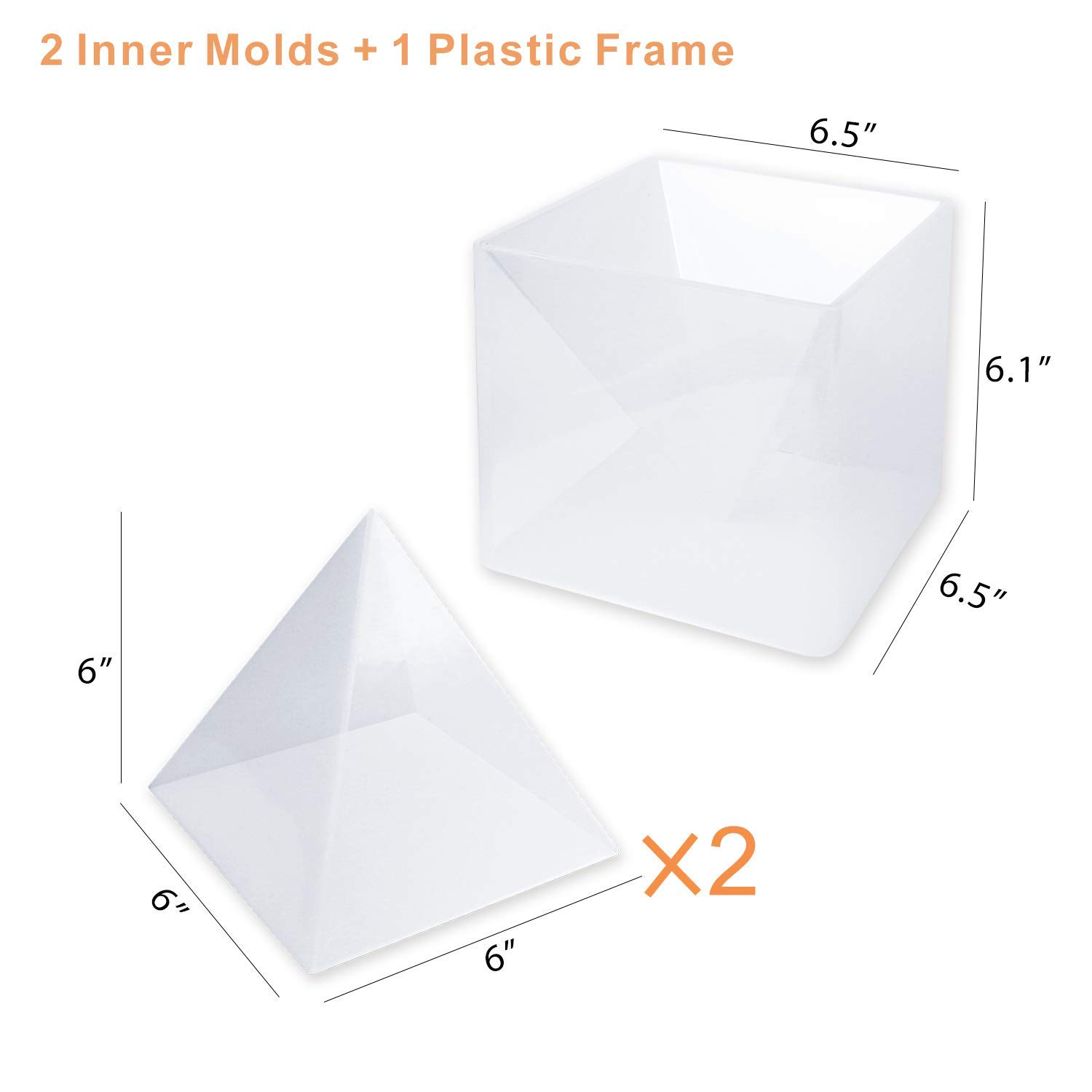 Premium Large Silicone Pyramid Molds for Resin Art - 15cm/5.9inch DIY Craft Molds for Memorial Gifts, Jewelry Making, Paperweights & Home Decor - Perfect for Epoxy Resin Projects, Unique Handmade Gifts & Creative Home Decoration Ideas