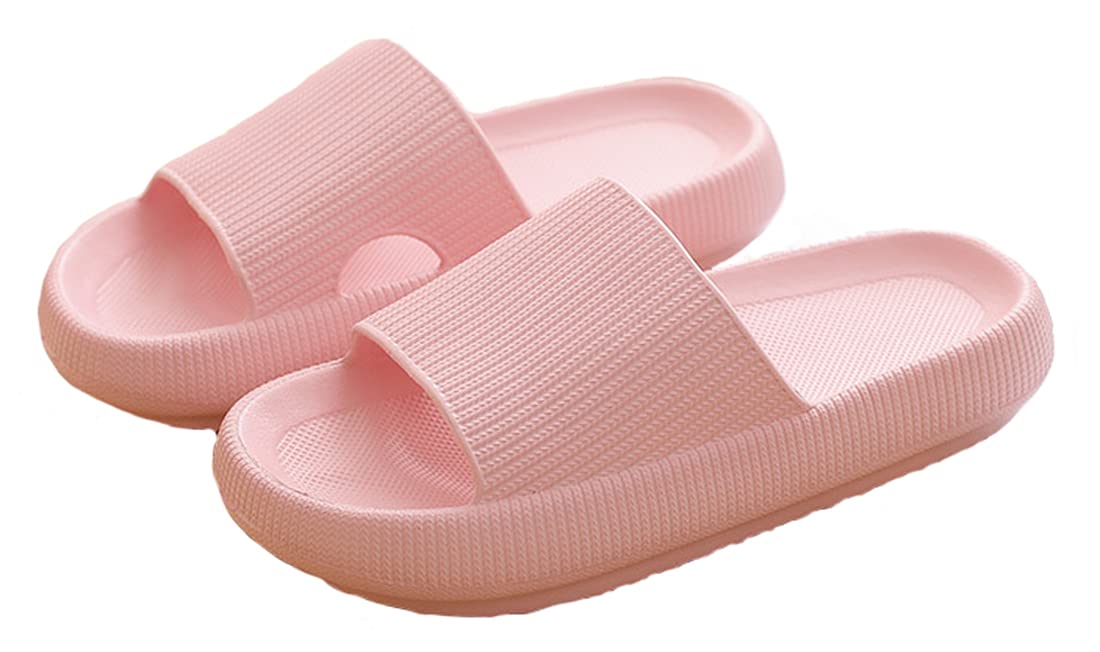 **Unisex Non-Slip Quick-Dry Cloud Slides - Lightweight Soft Pillow Slippers for Bathroom, Shower & Indoor Comfort**