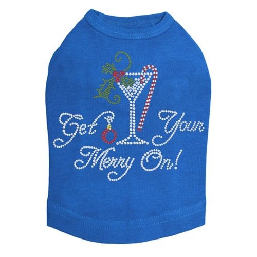 Christmas Martini Dog Tank Top - Festive Holiday Pet Apparel in Multiple Colors - Perfect for Christmas Parties & Pet Photos