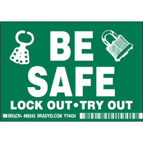Brady 86243 Industrial Machine Equipment Labels - 20 Packs of 5 (100 Total) for Safety Identification & Asset Tracking in Factories, Warehouses & Workshops