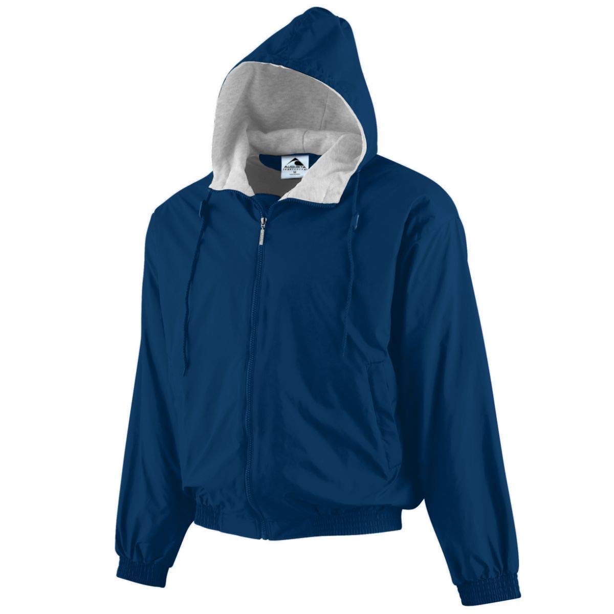 Augusta Sportswear Hooded Taffeta Jacket with Fleece Lining - Lightweight Waterproof Windbreaker for Outdoor Activities, Hiking & Casual Wear