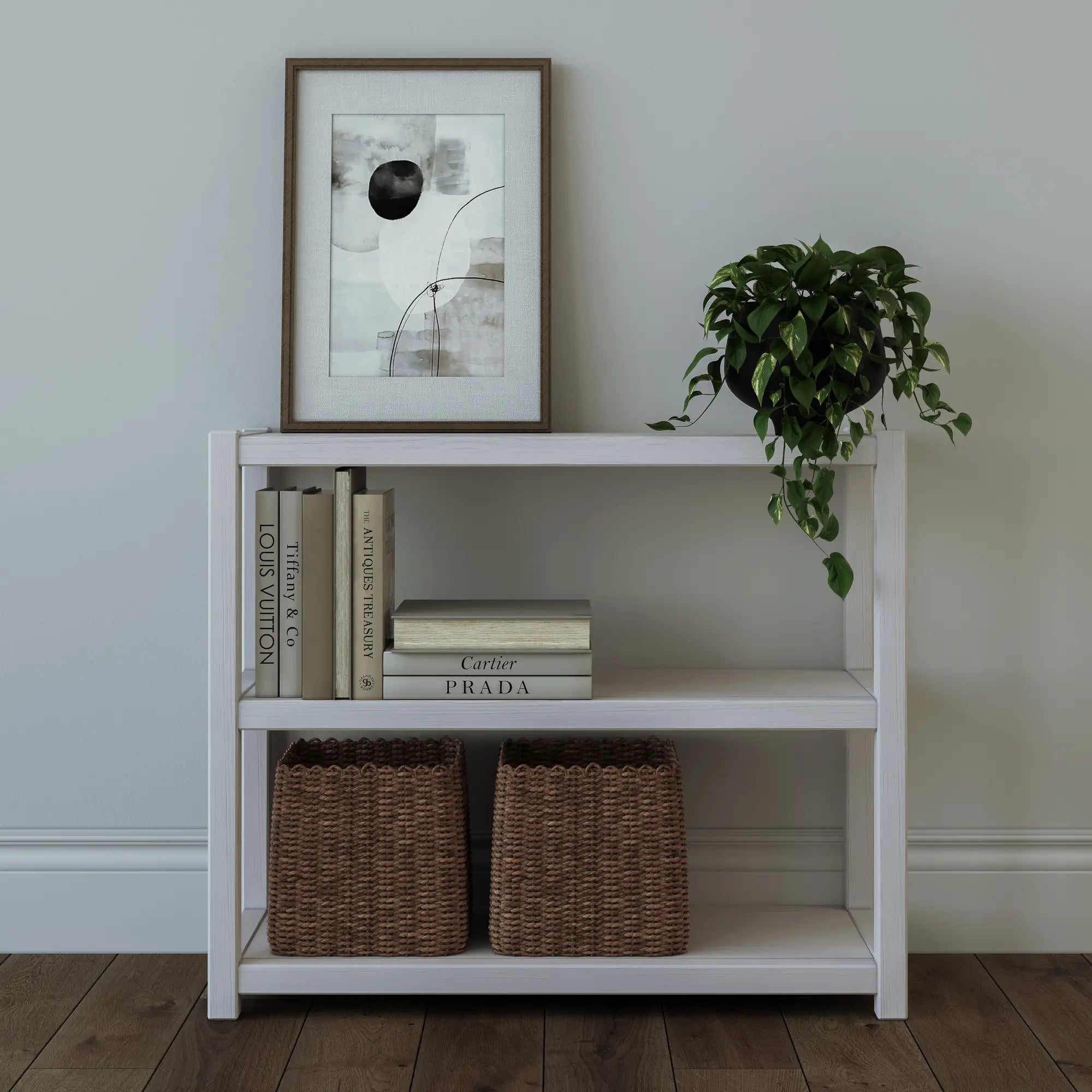 Greenport 30 Modular Bookcase - Adjustable Bookshelf for Home & Office - Modern Wooden Storage Shelf for Living Room, Bedroom, Study - Easy Assembly & Space Saving Design