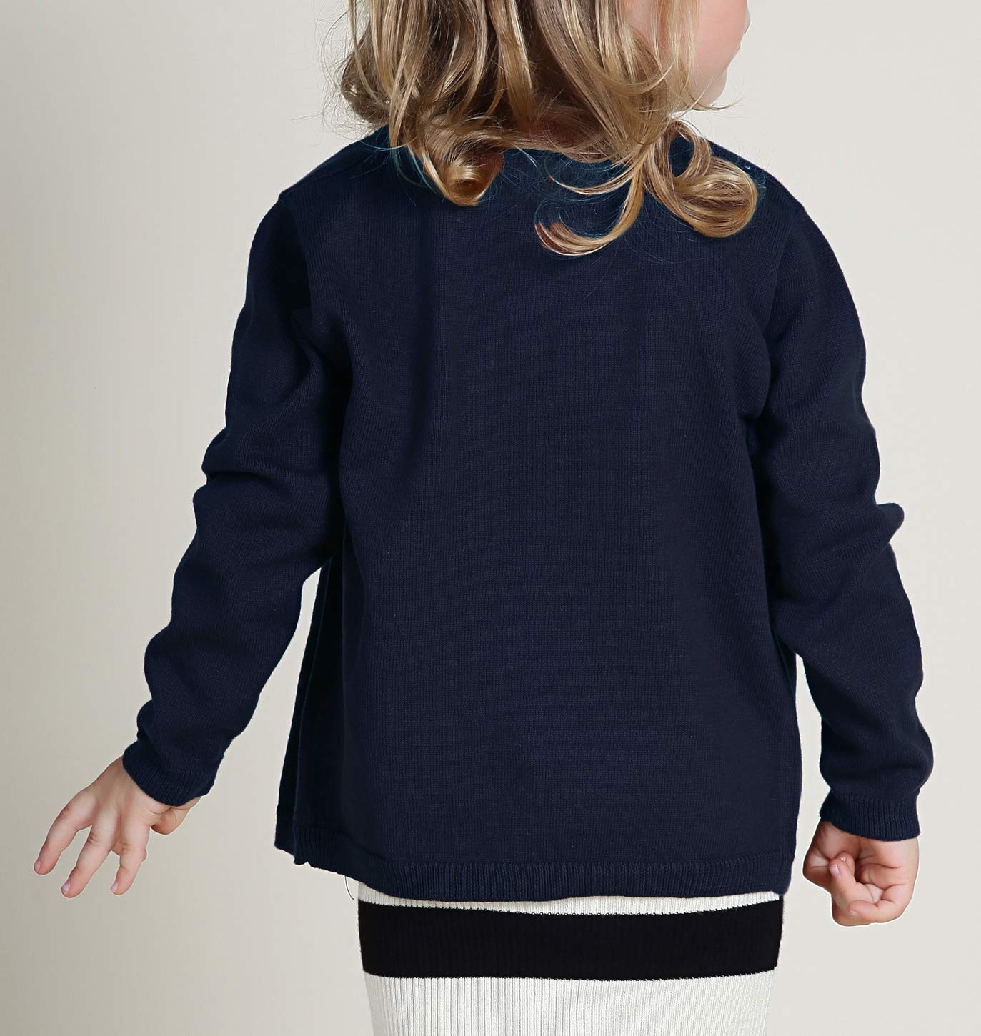 **Baby Girls Cotton Cardigans – Soft Long Sleeve Crewneck Button Sweater for Toddlers & Kids – Perfect for School Uniforms, Playdates & Fall Outfits**
