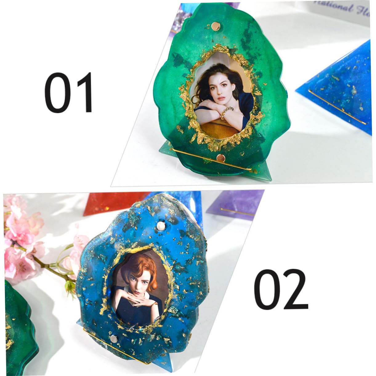 1pc DIY Silicone Photo Frame Mold for Epoxy Resin Craft - Perfect for Custom Picture Frames, Scrapbooking & Home Decor Projects