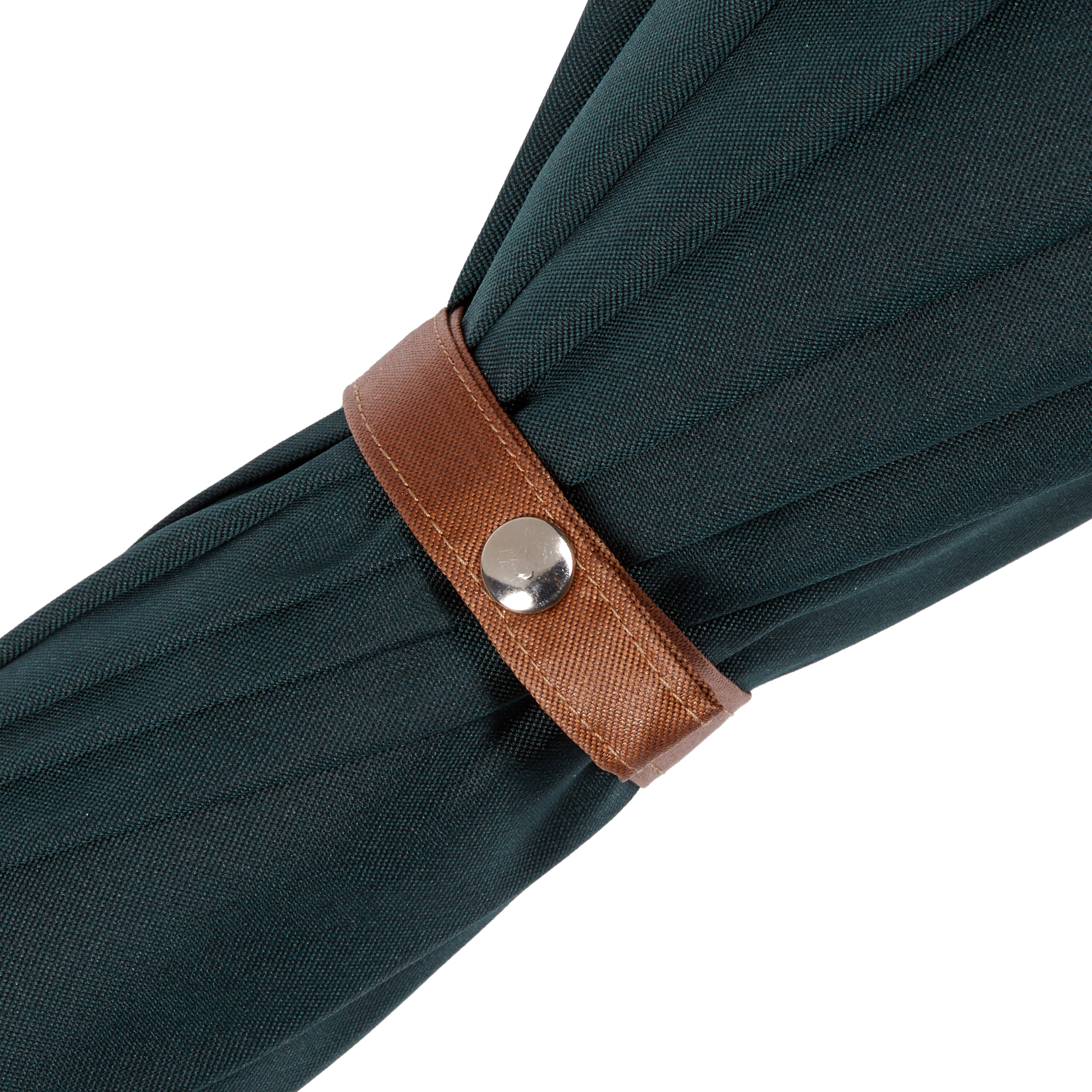 Luxury Green & Gold Umbrella with Polished Maple Wood Handle - Elegant Rain Protection for Outdoor Events, Weddings, and Fashion Accessories