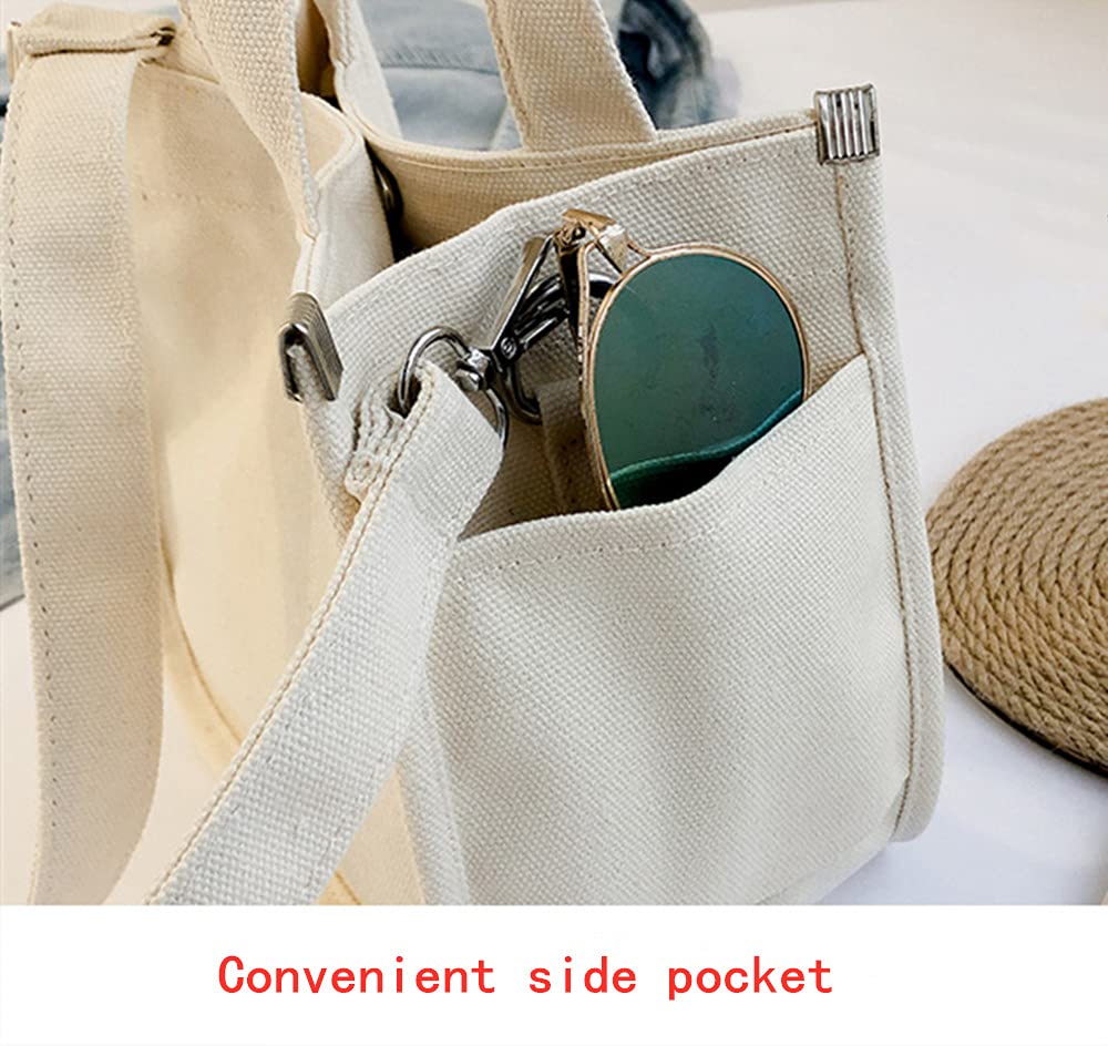 Stylish Small Canvas Crossbody Bag for Women - Phone Pouch, Coin Purse & Top Handle Tote - Perfect for Daily Use, Travel & Shopping