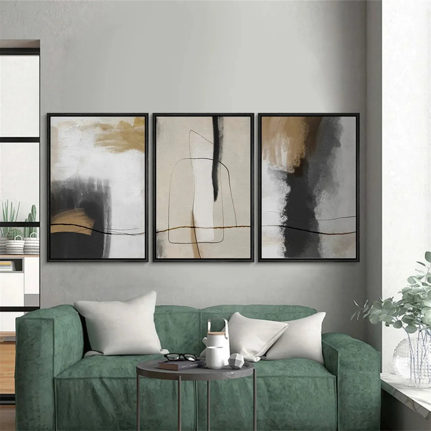 Abstract Painting Set of 3 - Modern Wall Art Canvas Prints #AB225 | Perfect for Living Room, Bedroom & Office Decor