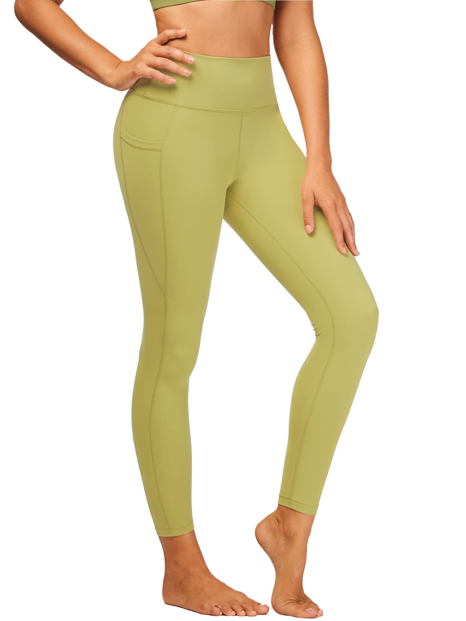 High Waist Yoga Pants for Women - Stelle Tummy Control Workout Leggings with Side Pockets | Running, Gym & Lounge Wear